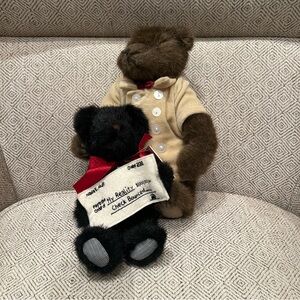 Boyds Bears Razz Bearies Stuffed Animal Plush Toy Vintage Lot Of 2